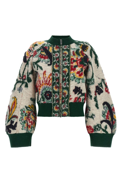 the sacai knitted blouson redefines contemporary knitwear through a masterful pl