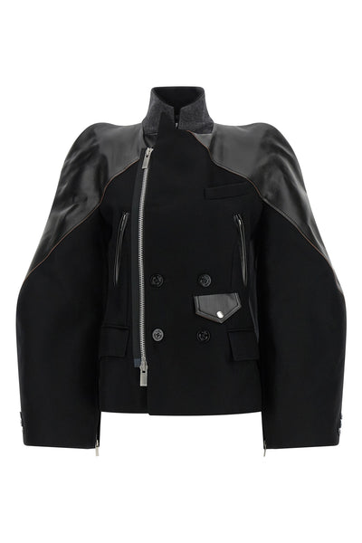 the sacai jacket redefines outerwear through a complex hybrid construction