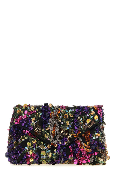 the dries van noten clutch bag is built on a structured satin base
