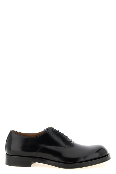 derby model leather lace-up shoes