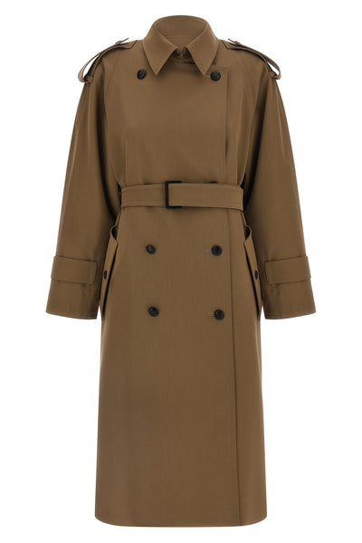 mxmcerto wool gabardine waterproof trench coat