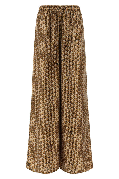 mxmclarino pure silk twill pants