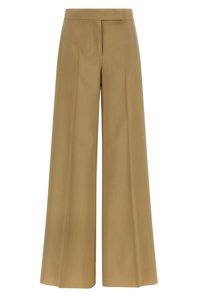 mxsbronte trousers in light wool and silk poplin finished