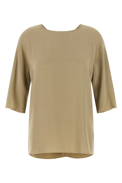 mxegattini pure heavy silk crepe de chine blouse
