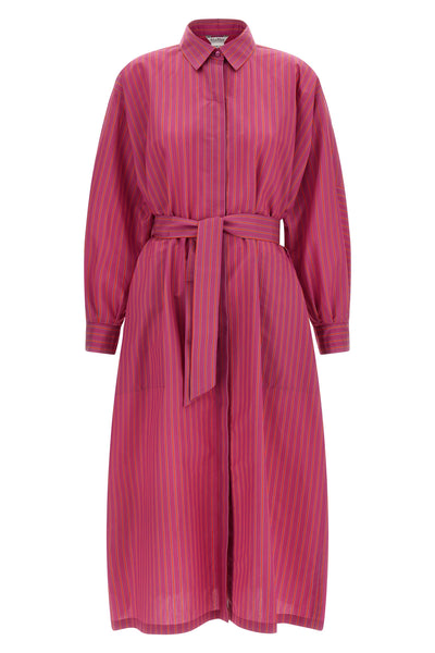 long mxmlord striped cotton poplin dress