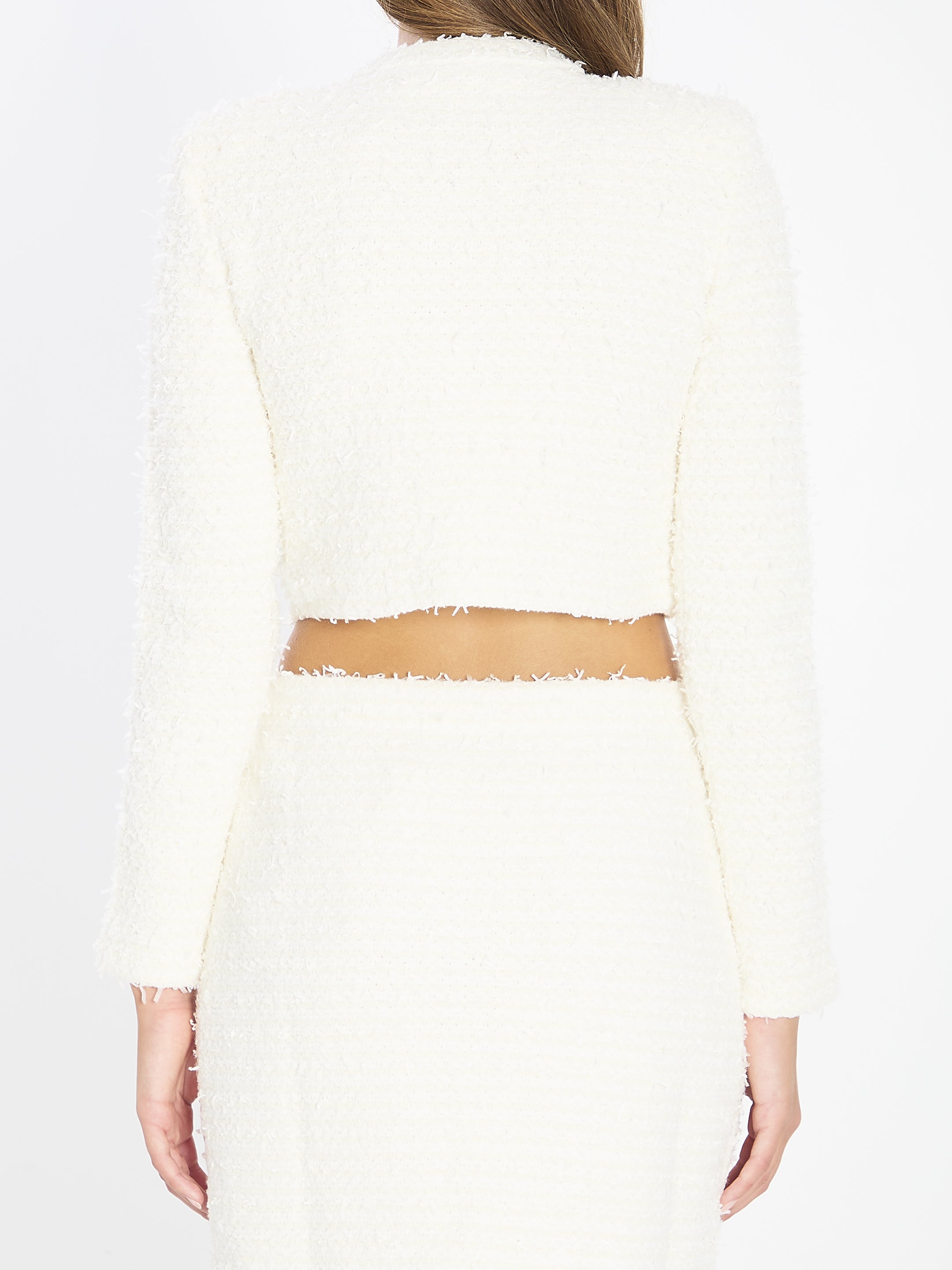 SELF PORTRAIT M bouclé knit cardigan