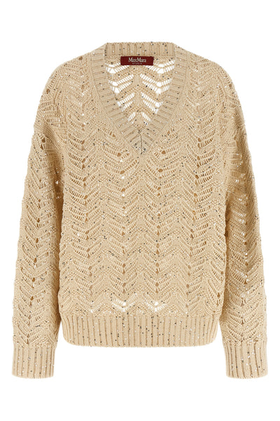 mstfelino sweater in pure cotton yarn worked on chevron stitch perforated