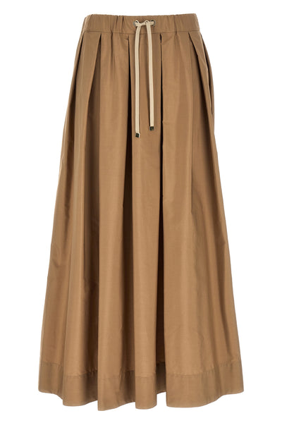 smmpineta long skirt in pure cotton poplin
