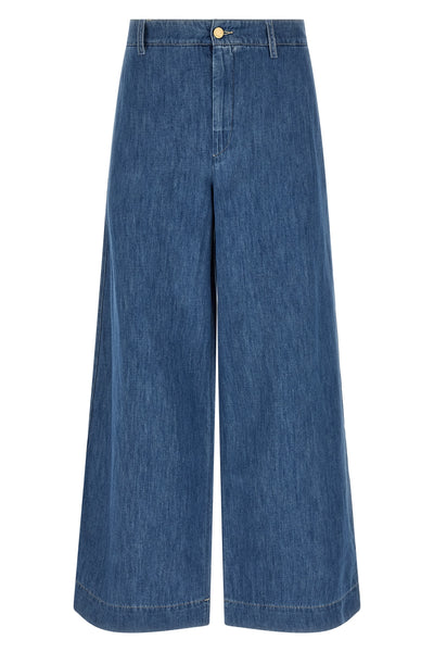 smmastice jeans in garment-treated cotton and linen denim