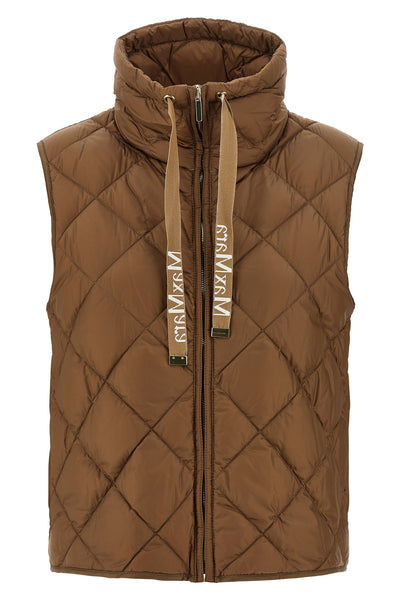 tregic vest in iridescent anti-drip canvas quilted