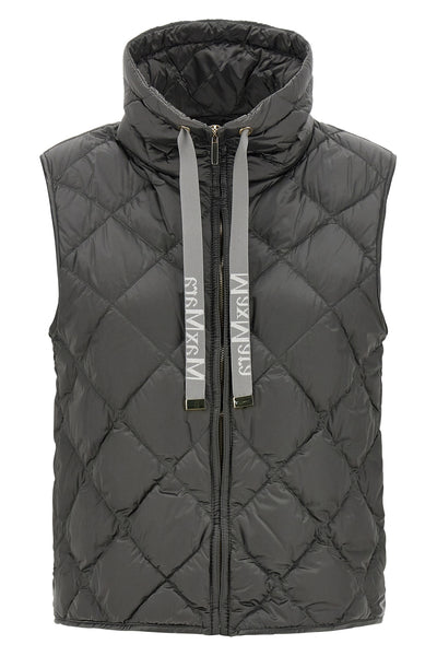 tregic vest in iridescent anti-drip canvas quilted