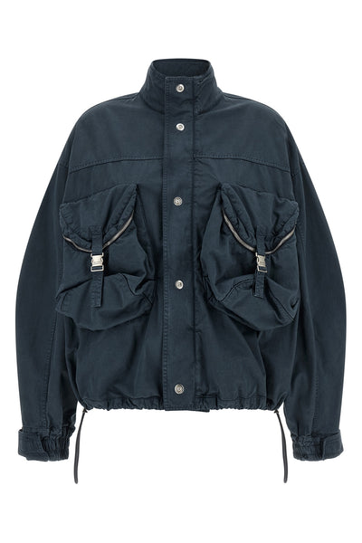 the utility-inspired bomber jacket the attico redefines outerwear volumes throug