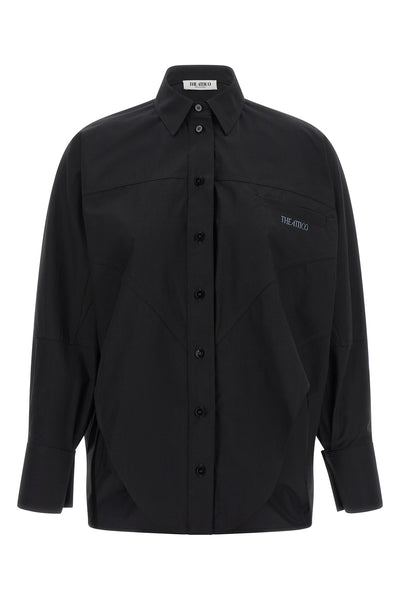 the the attico shirt is made of pure black cotton