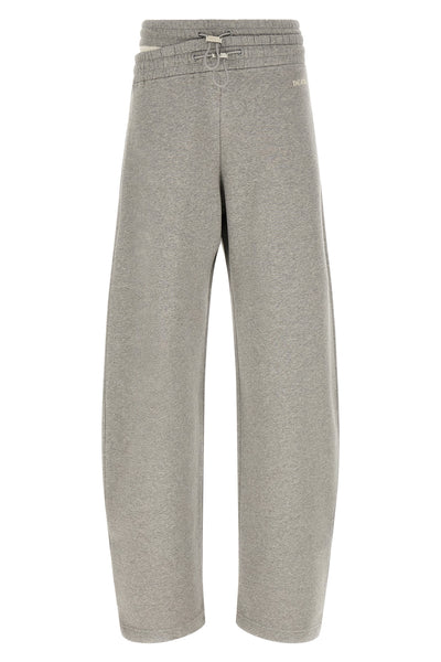 the the attico pants redefine casual silhouettes through a deconstructed and sli