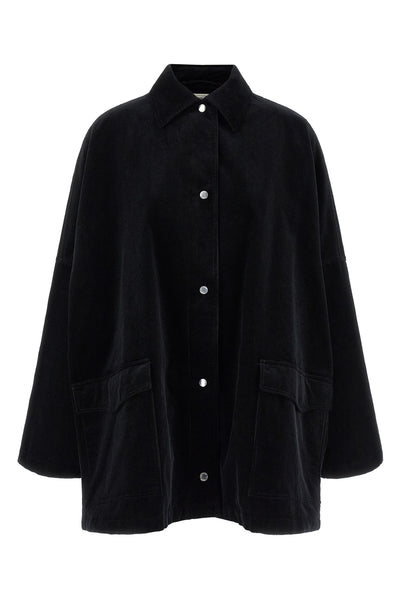 velvet overshirt