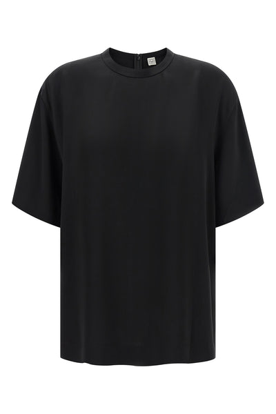 shiny satin viscose t-shirt