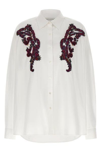 the dries van noten casia shirt redefines classic tailoring through meticulous