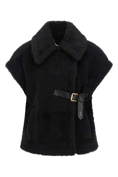 the max mara new abavo cape redefines the volumes of outerwear through a sleev