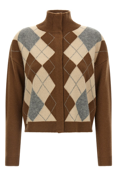 the slightly cropped max mara studio pacche cardigan redefines luxury knitwear