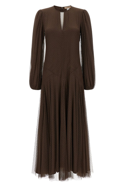 the twinset long dress stands out for its fluid and feminine silhouette