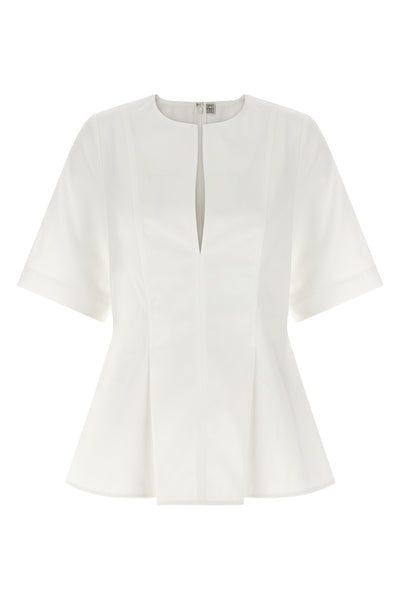 the toteme tailored top establishes a precise sartorial foundation through its