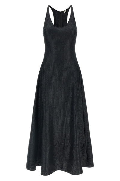 long dress in fine cotton tweed