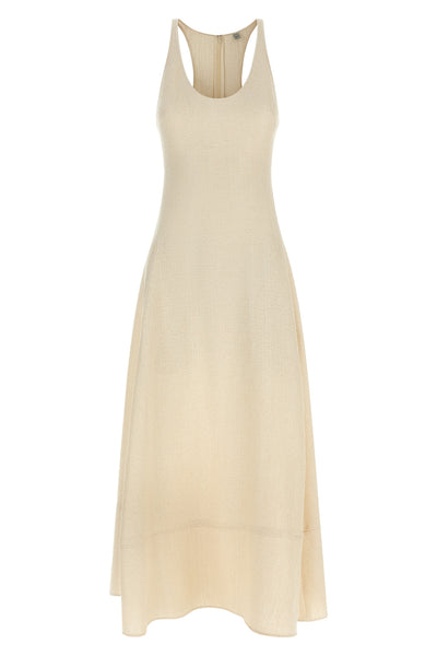 the toteme sleeveless maxi dress embodies minimalist luxury through its precise