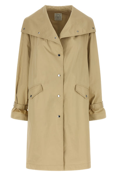 the oversize toteme trench coat in pure cotton