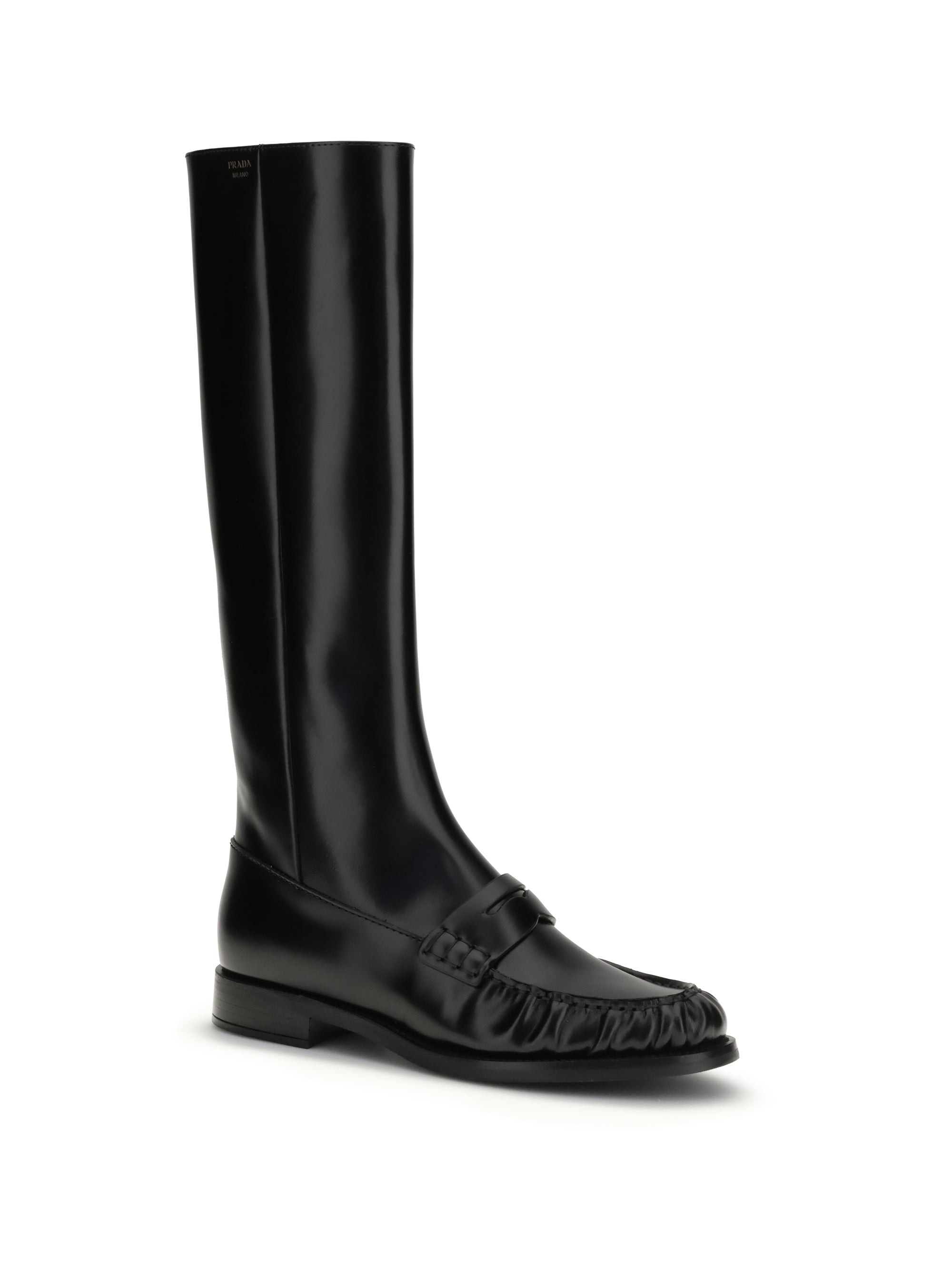 PRADA 37 smooth leather boots