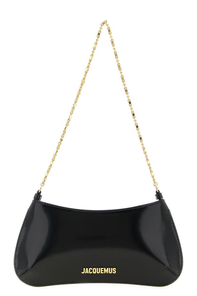 the jacquemus le petit bisou chaîne shoulder bag is made of fine brushed calf