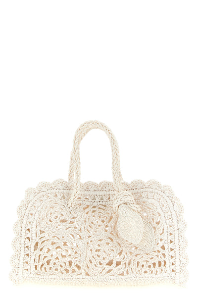 le petit turismo crochet crochet lace effect synthetic raffia handbag