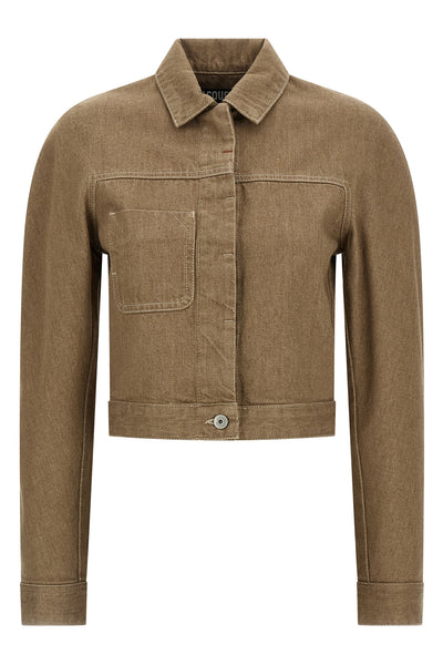 workwear la veste ovalo cargo cotton denim jacket