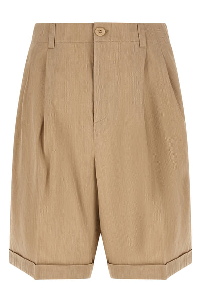 le short pastro bermuda shorts in textured linen