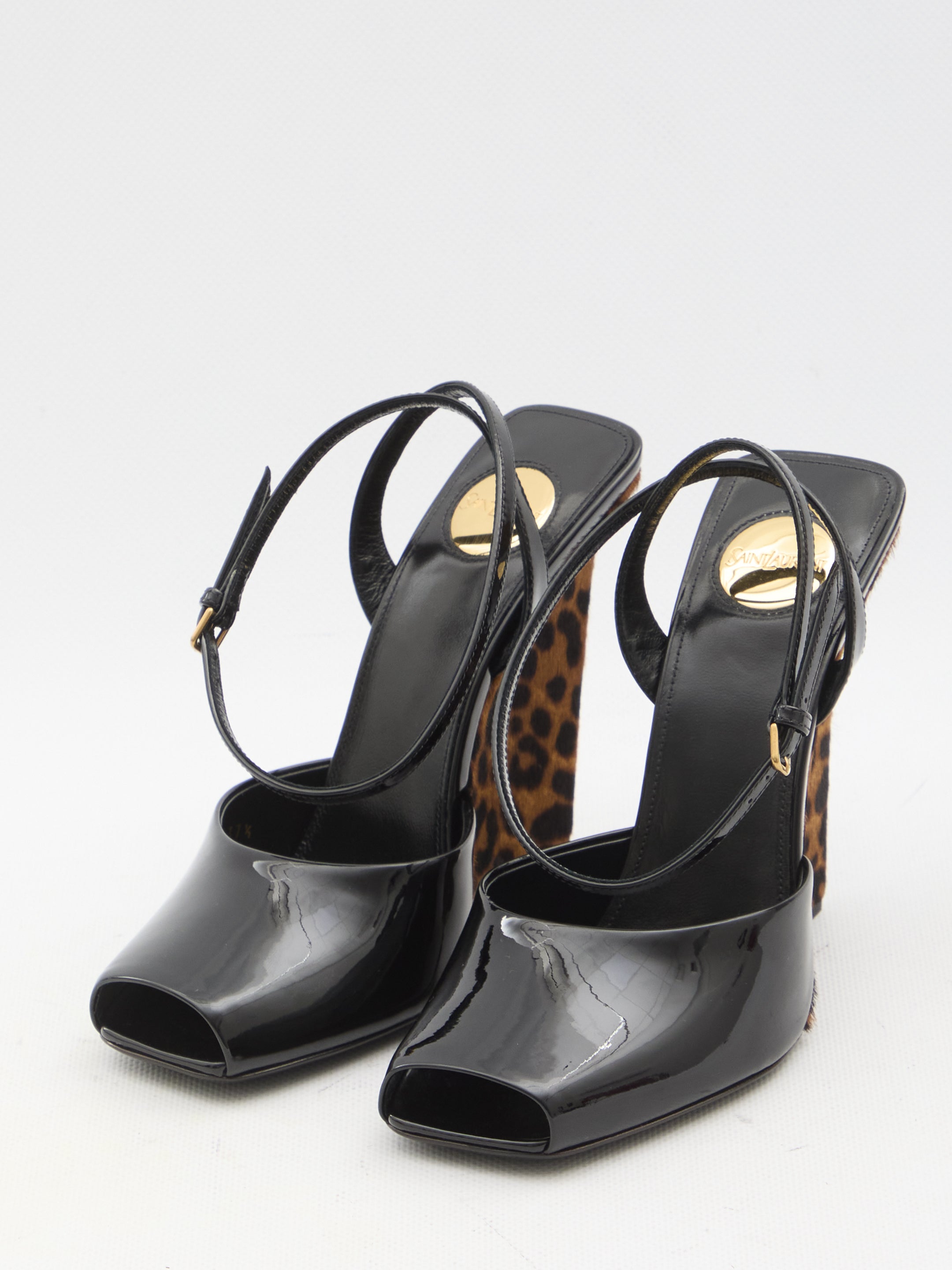 SAINT LAURENT 36 la scandale wedge sandals
