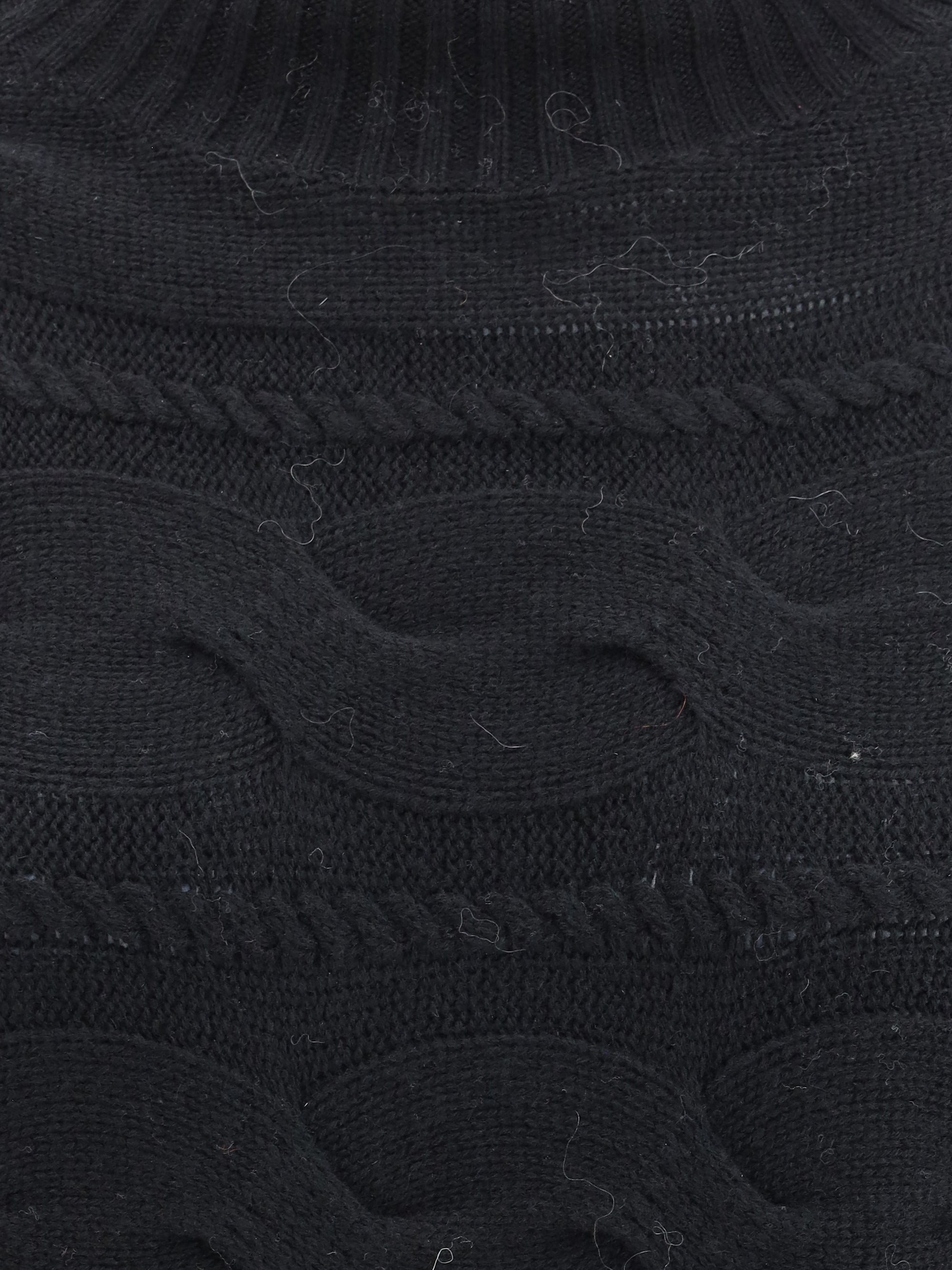 MAX MARA STUDIO M high-neck cable-knit sweater