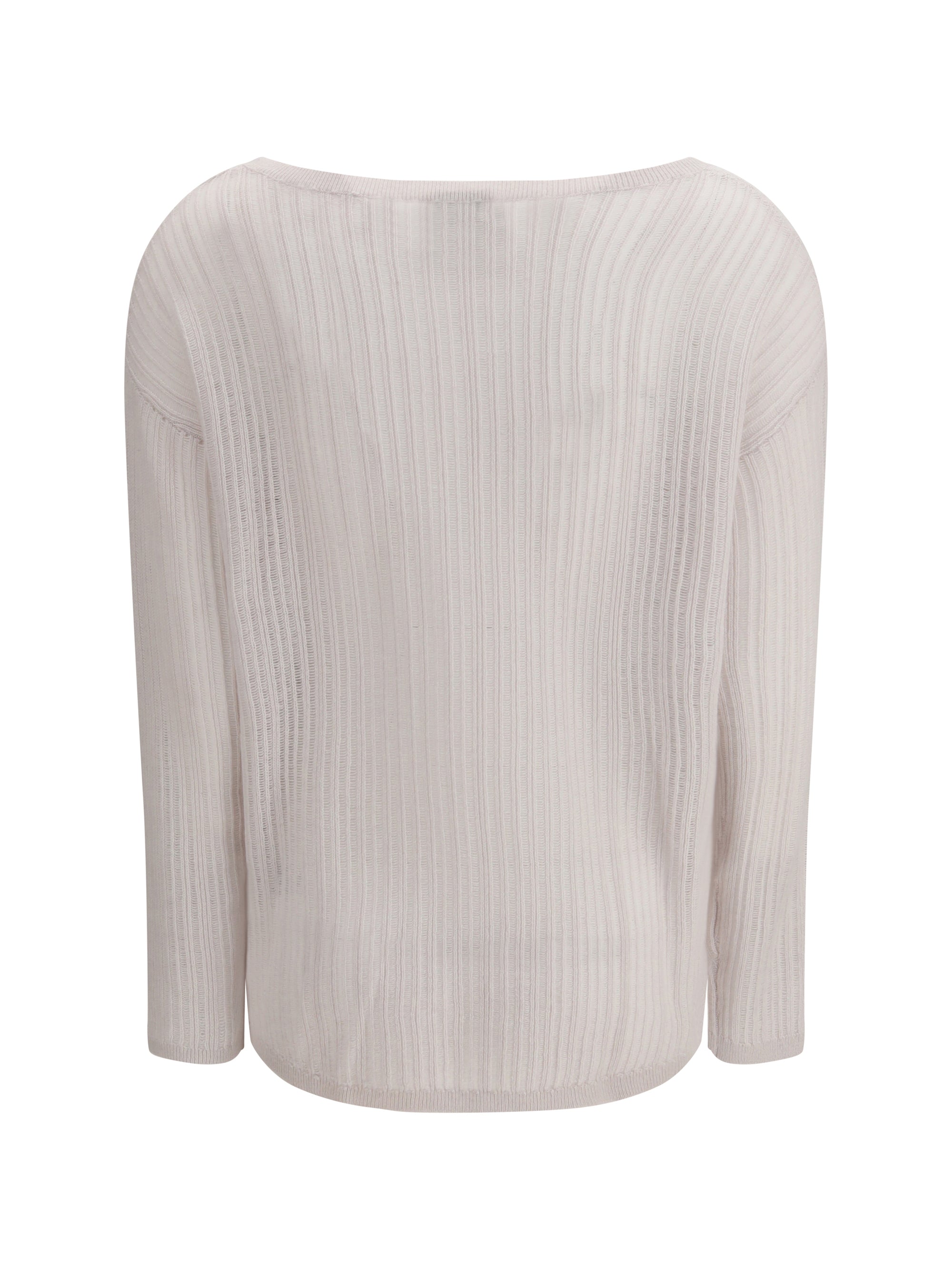 ALLUDE M rib-knit crew-neck sweater