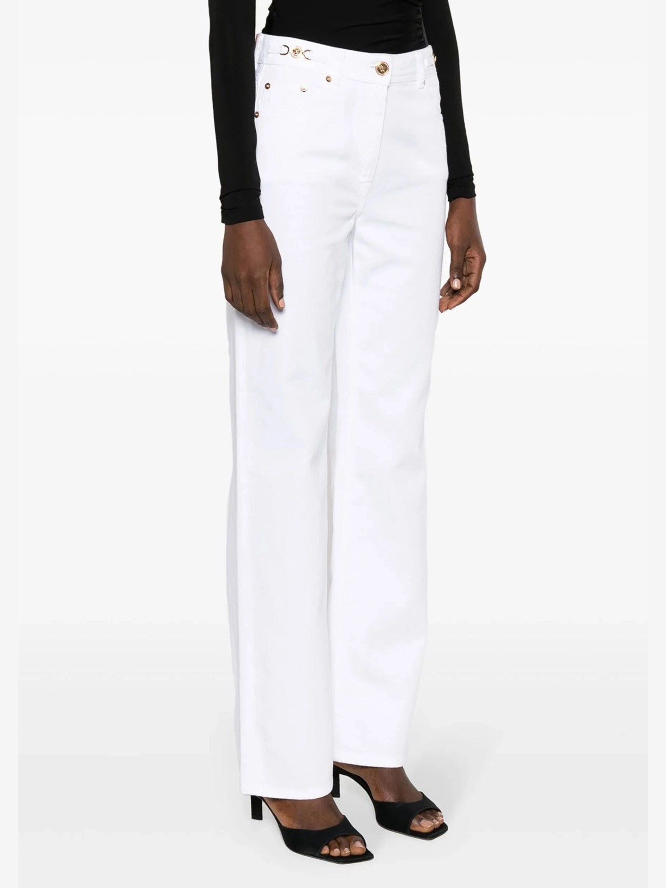 VERSACE 25 white cotton jeans