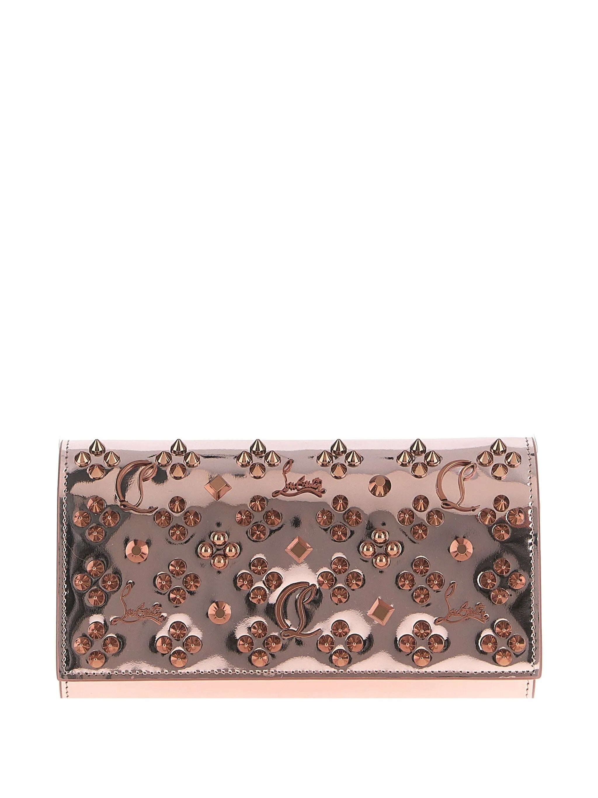 CHRISTIAN LOUBOUTIN Christian Louboutin Paloma Loubinthesky Leather Wallet on Chain – Pink