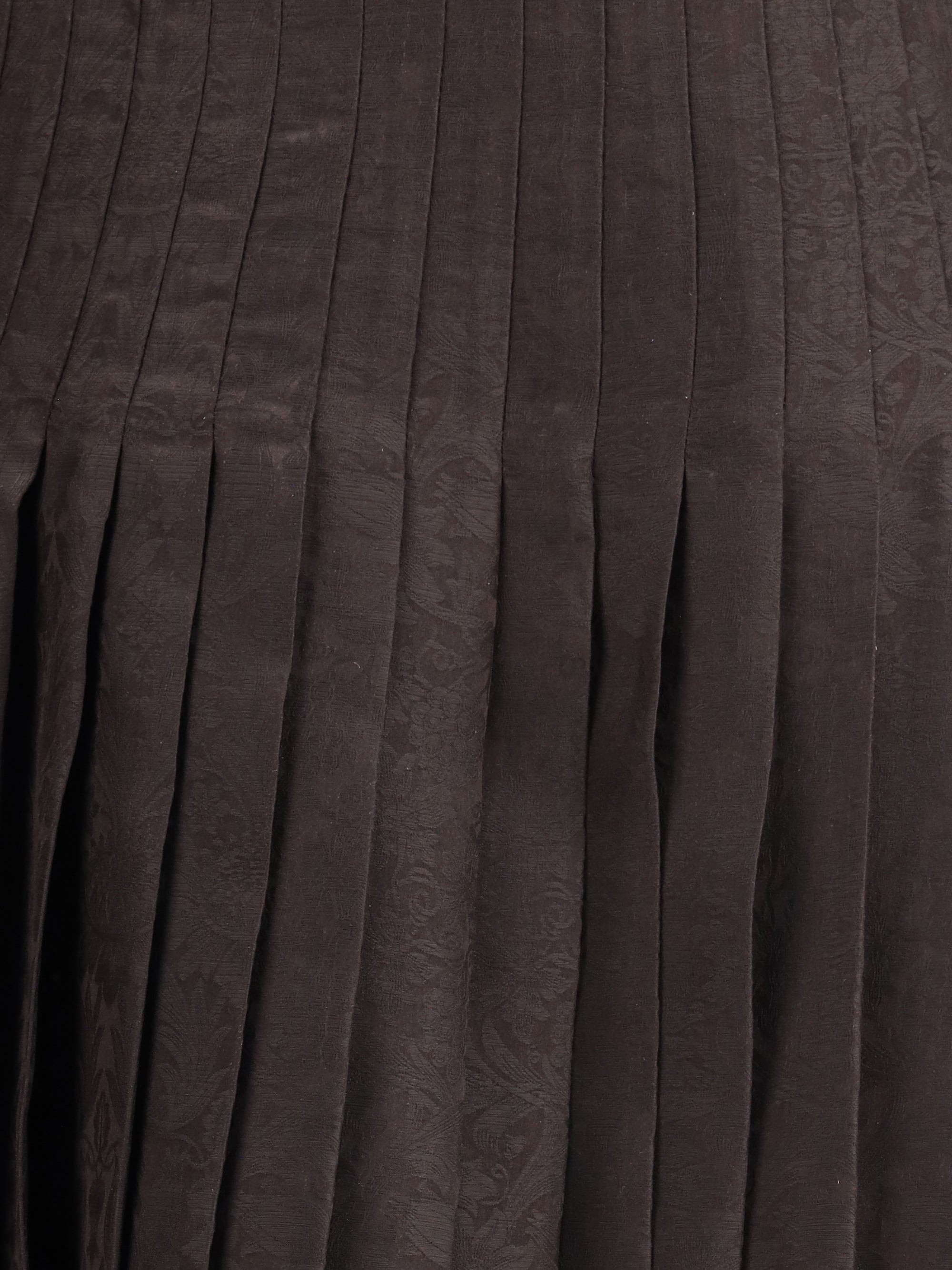 BURBERRY 8 sunflower pleated silk skirt