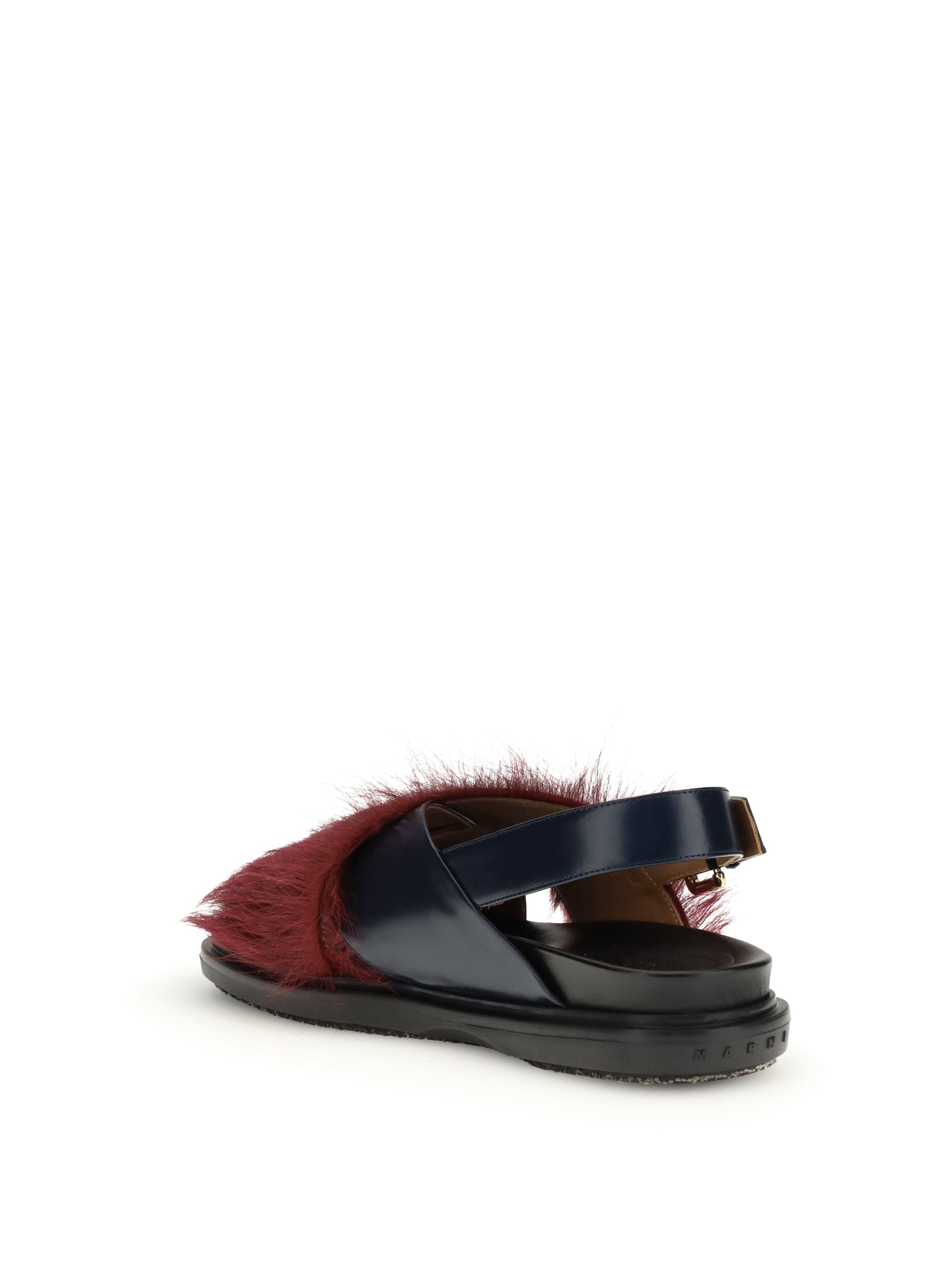 MARNI 36 fur-lined fussbett sandals