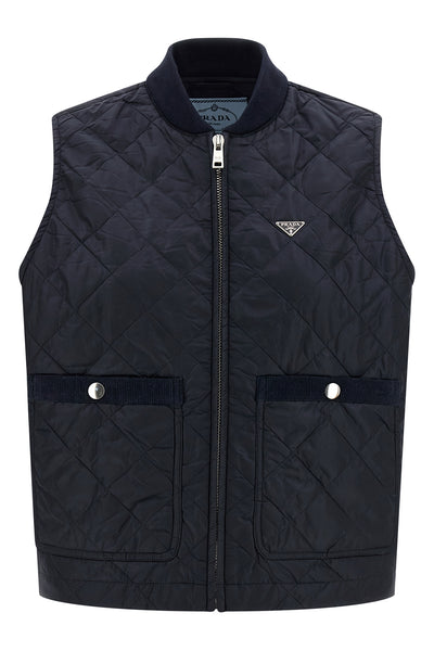 diamond quilted re-nylon vest