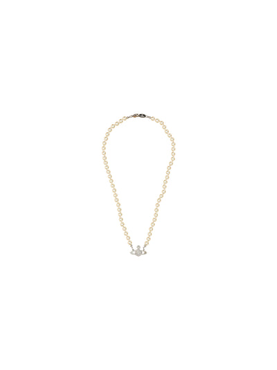 man mini bas relief pearl necklace