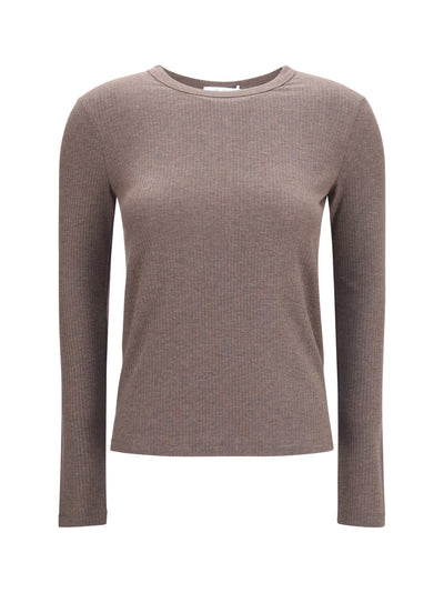 ribbed long-sleeve sweater