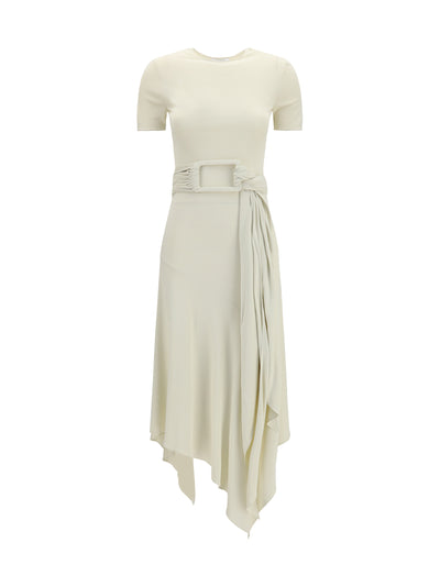 belted jersey dress