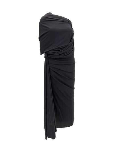 draped asymmetric dress