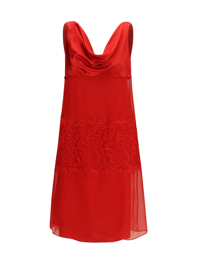 draped lace dress