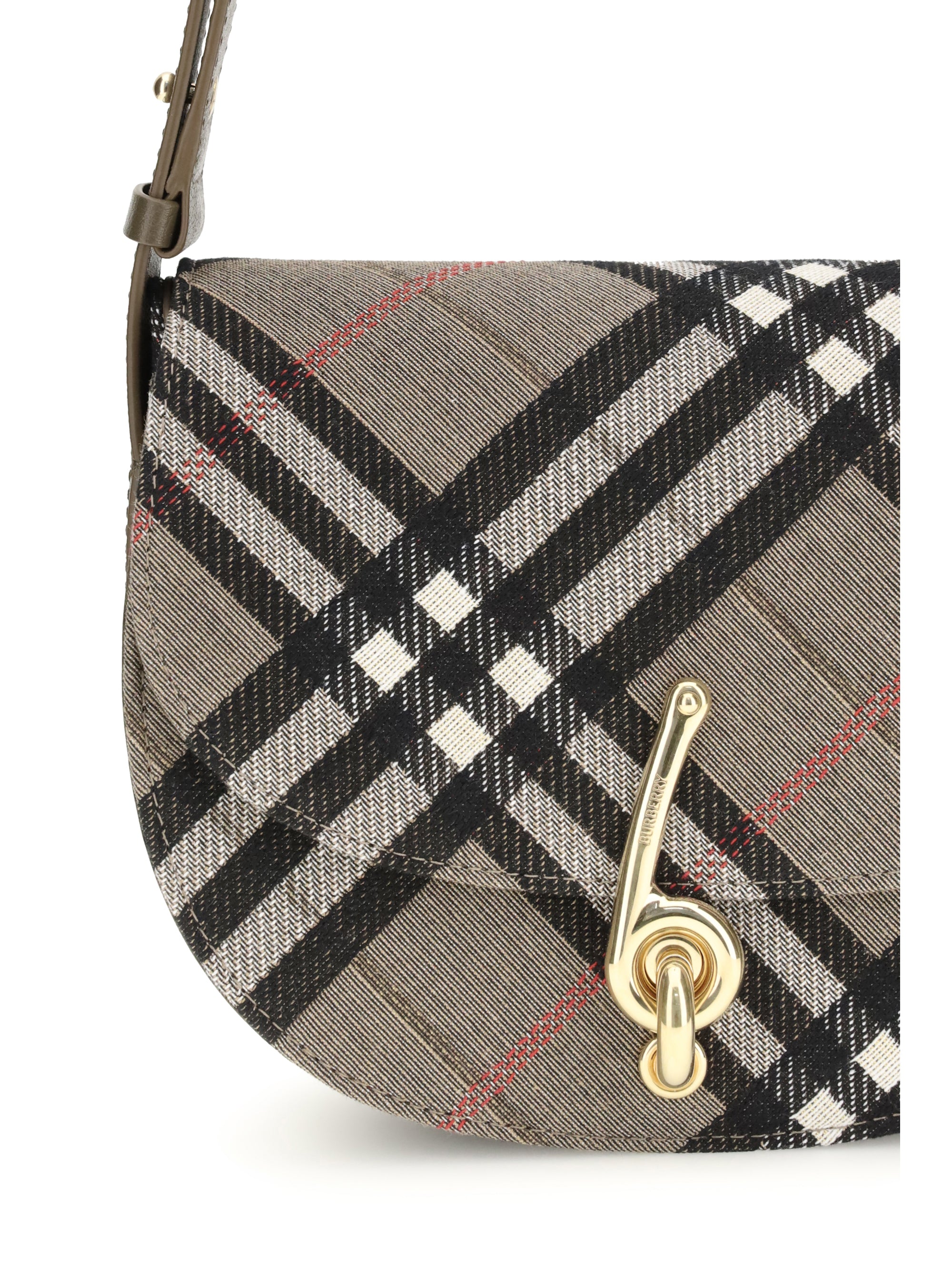 BURBERRY OS check archive shoulder bag