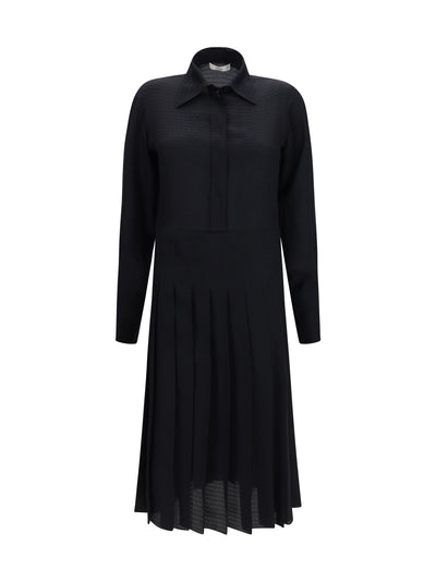 long jacquard silk dress