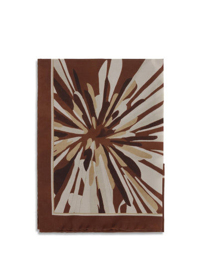 bloom print silk pongée scarf