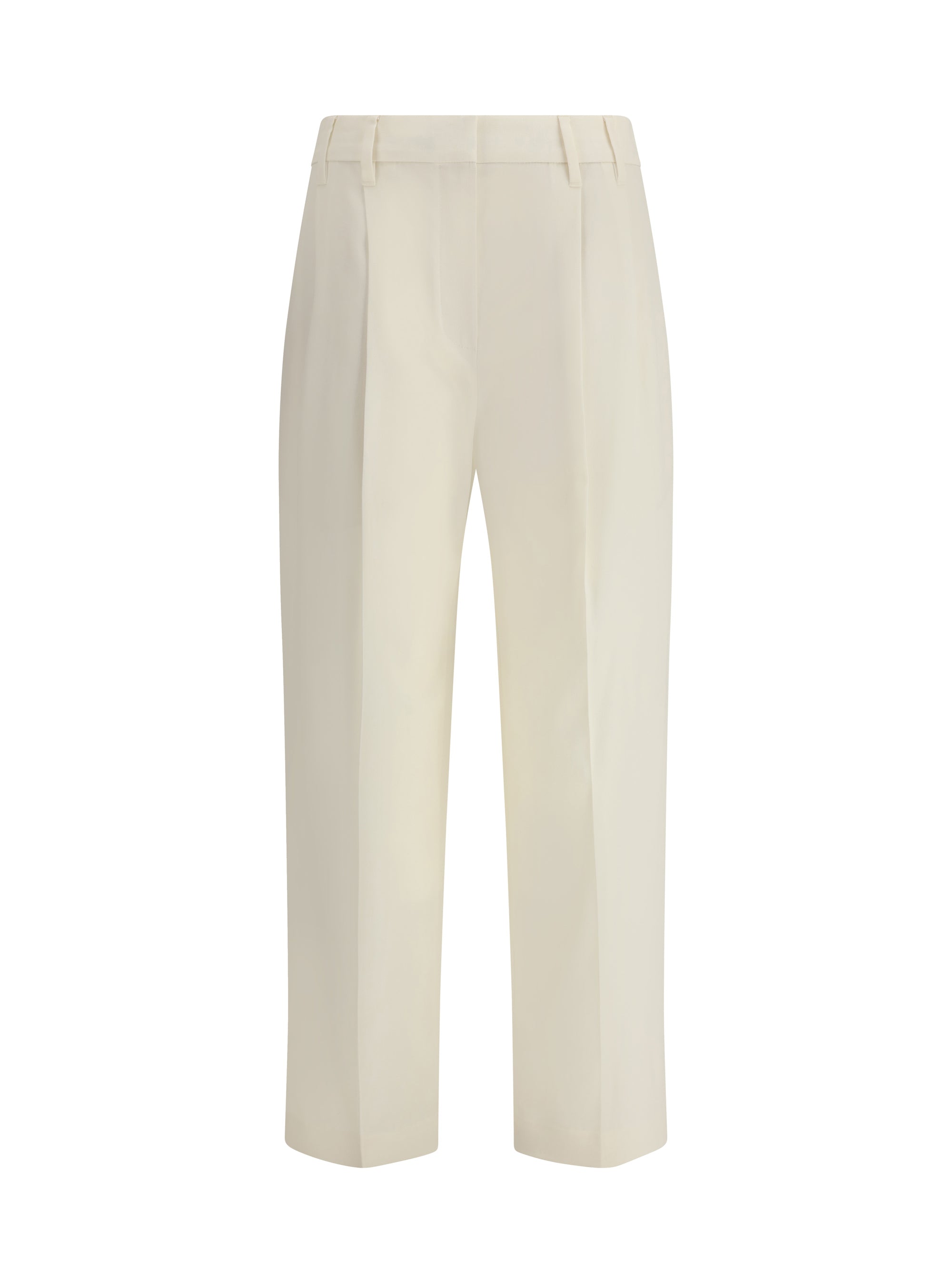 BRUNELLO CUCINELLI 36 sartorial track trousers in virgin wool crêpe fluid twill